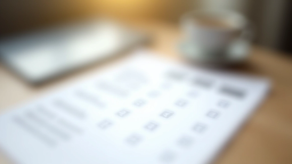 Checkliste mit Häkchen auf Papier neben Tablet, das Feature-Vergleich zeigt