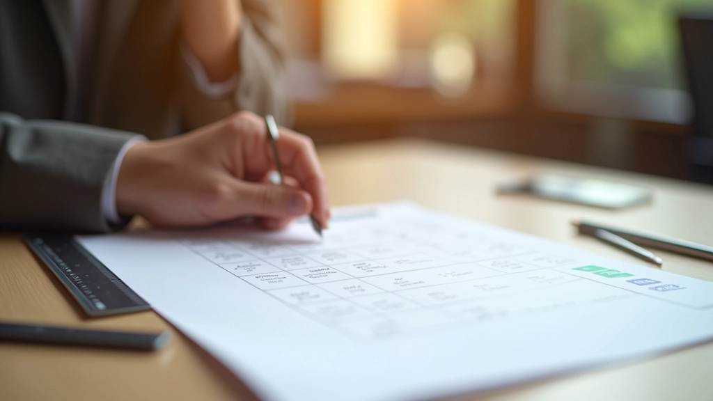 Lineal und Messwerkzeuge neben Preistabellen-Mockup zeigen Abstände und Größenverhältnisse