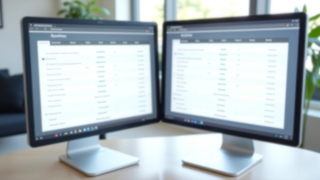 Zwei Monitore nebeneinander zeigen Vergleich von Preistabellen-Layouts mit und ohne Hervorhebung